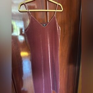 Velvet Spaghetti Strap Dress
